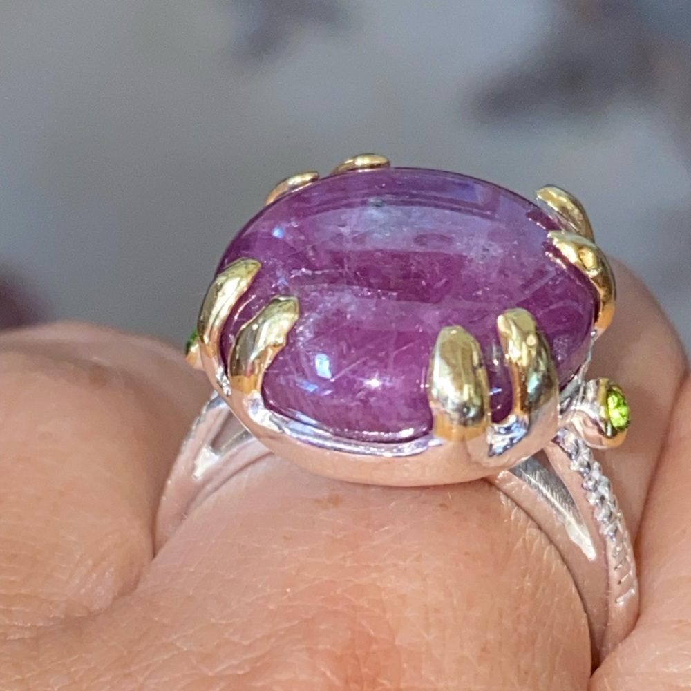 Unique Genuine Raw Ruby Ring - image 2